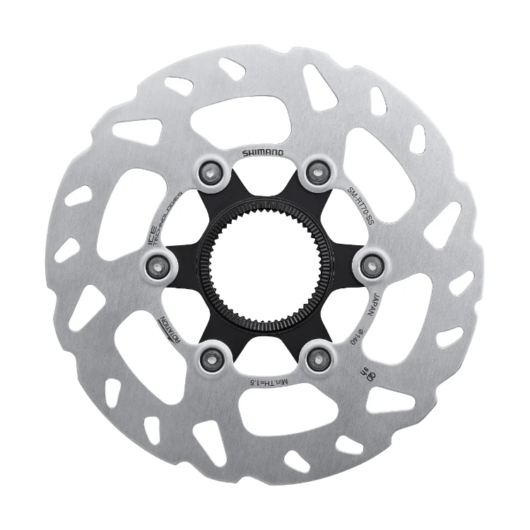 1. Disc frana Shimano SM-RT70-SS, Center Lock, piulita cu caneluri interne, 140mm 140mm, piulita cu caneluri interne