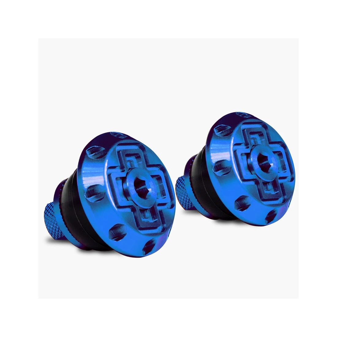1. Dopuri de ghidon Muc-Off Disco Bar End Plugs, Albastru Albastru
