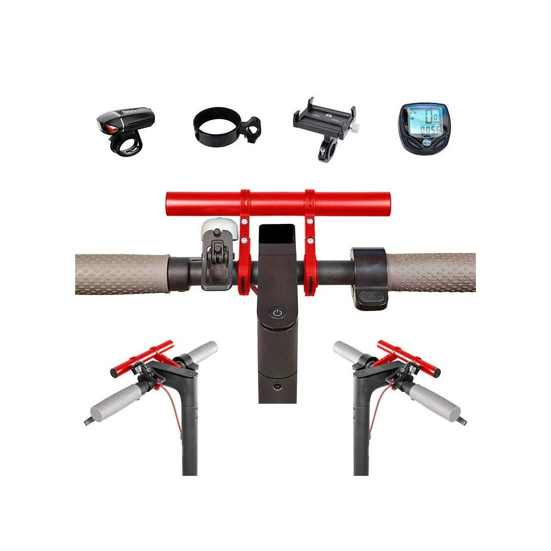 2. Extensie ghidon trotineta 20cm rosie Rosu