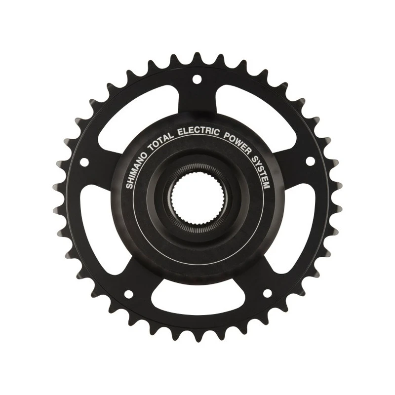 1. Foaie angrenaj Shimano E-bike SM-CRE60, pt FC-E6000, fara CG, Negru Argintiu, 44T 44T, fara CG