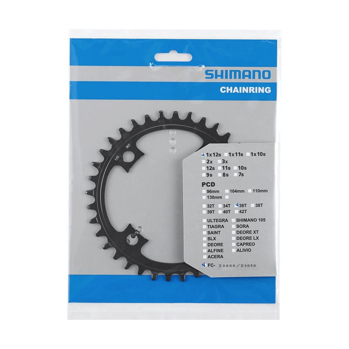 2. Foaie angrenaj Shimano E-bike SM-CRE80-B, pt FC-E8050 E8000, fara CG, chain line 53mm, 34T 34T, 34T, fara CG