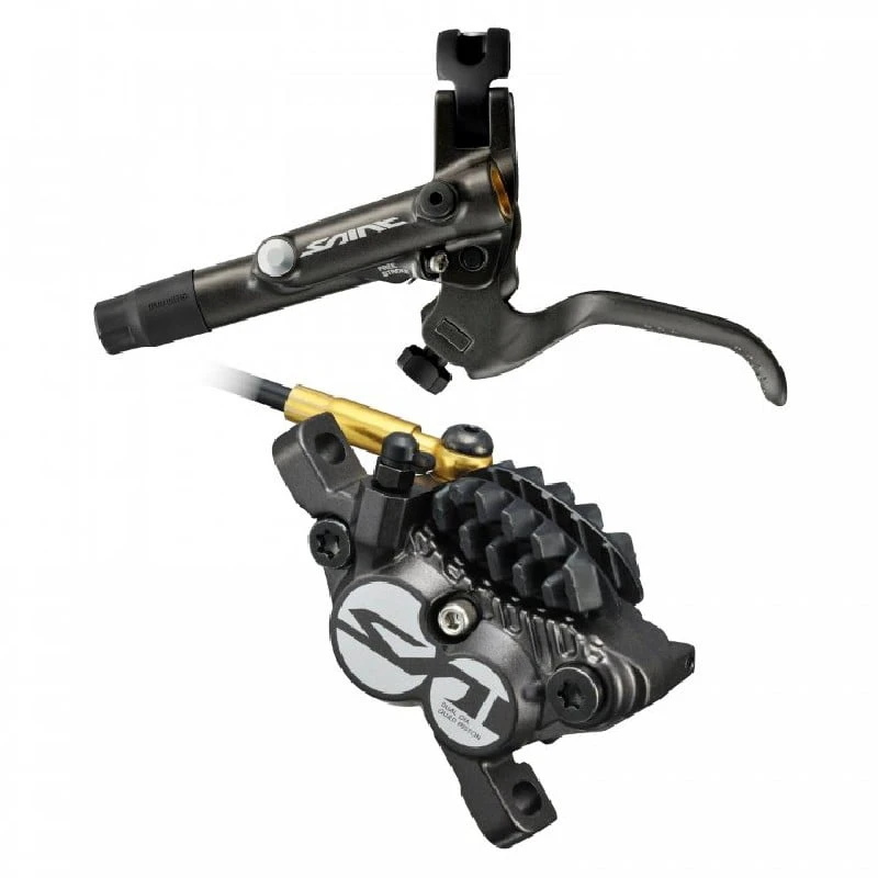 1. Frana pe disc set asamblat (J-Kit) Shimano Saint BL-M820-B(R), BR-M820 (R), fara adaptor, placute Metal (cu radiator), cu insertie, conducta 1700mm