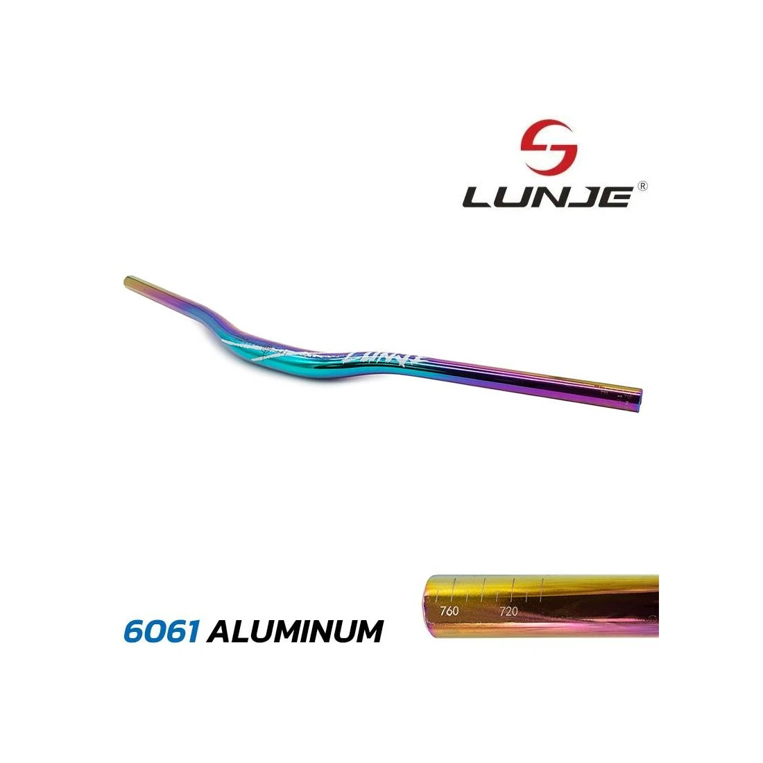 2. Ghidon MTB Lunje 6061, 780mm, rise 25mm, iridiscent Iridiscent
