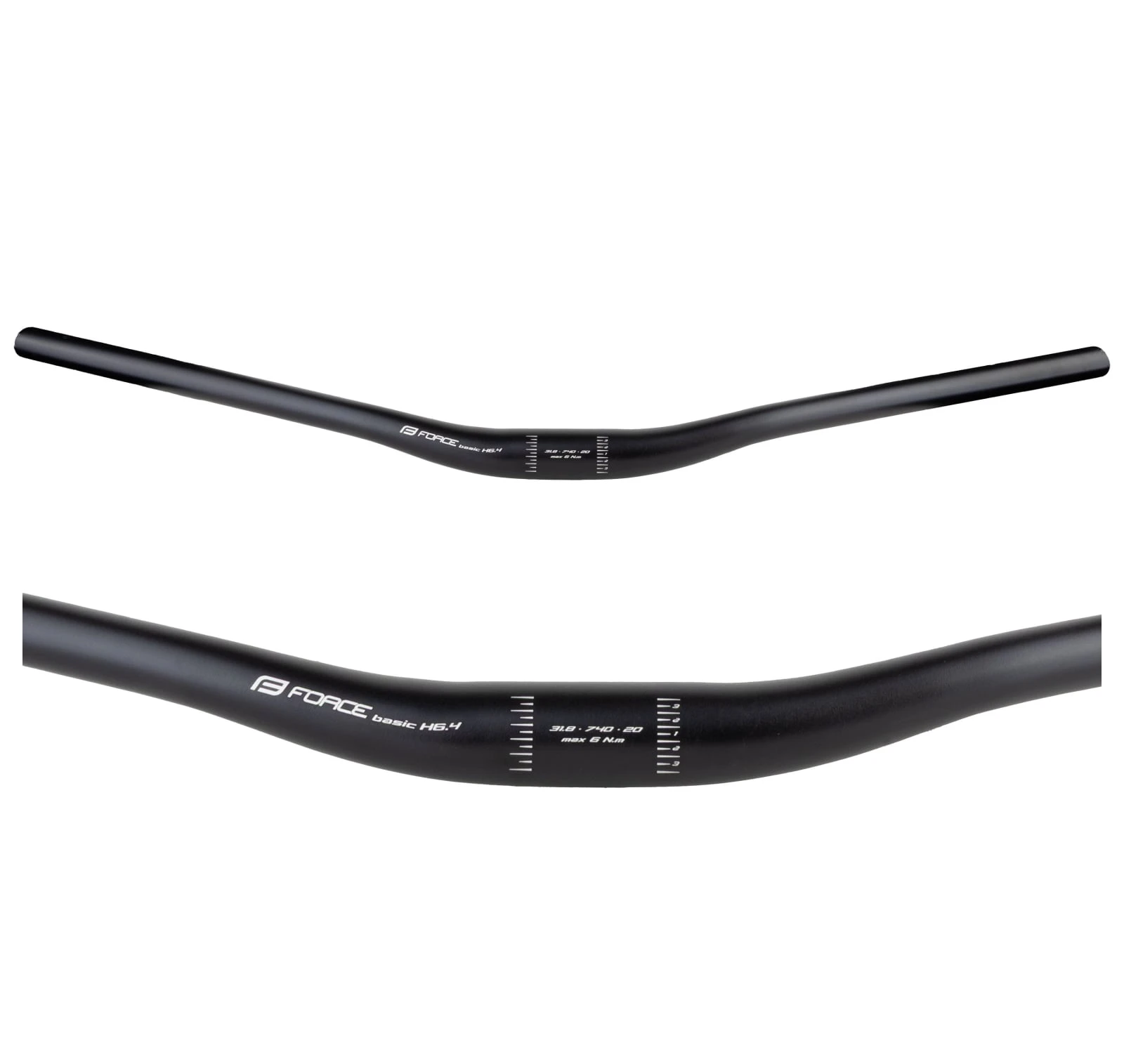 1. Ghidon Force Basic H6.4 rised 31.8 740mm AL Negru Mat 740mm
