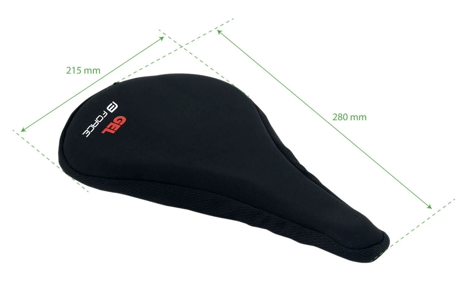 2. Husa Gel Sa bicicleta Force Negru 280x200mm