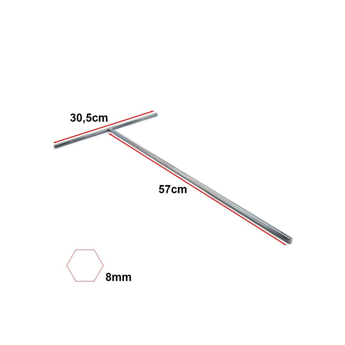 2. Imbus 10mm M10 58cm pentru trotineta Smartgyro