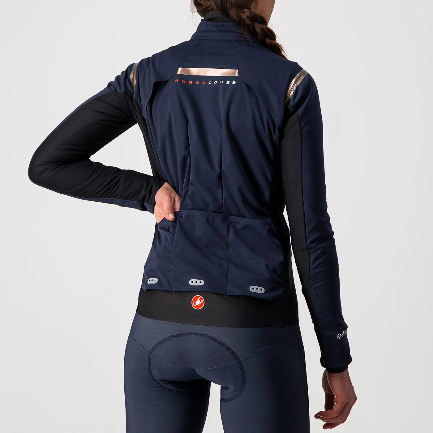 5. Jacheta Castelli Alpha RoS 2 W, de dama, Bleumarin Bronz, XS XS, Bleumarin/Bronz