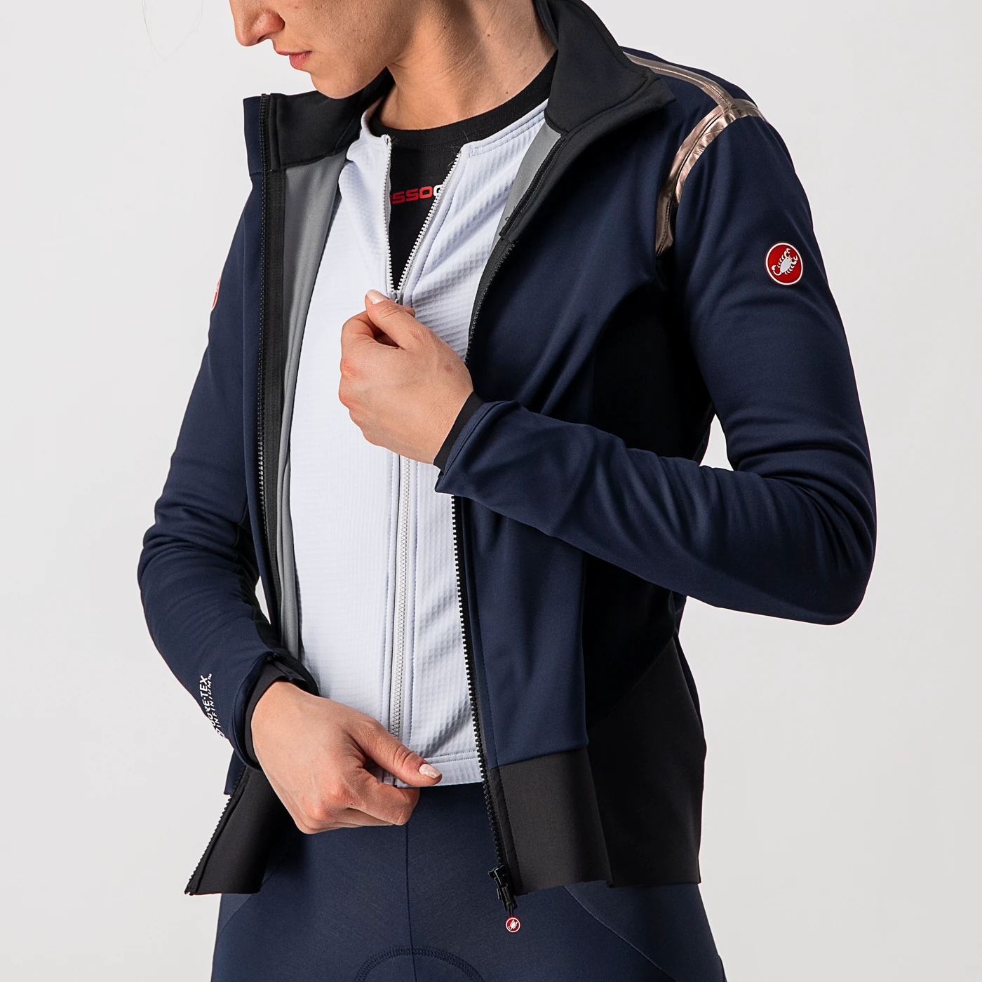 4. Jacheta Castelli Alpha RoS 2 W, de dama, Bleumarin Bronz, XS XS, Bleumarin/Bronz
