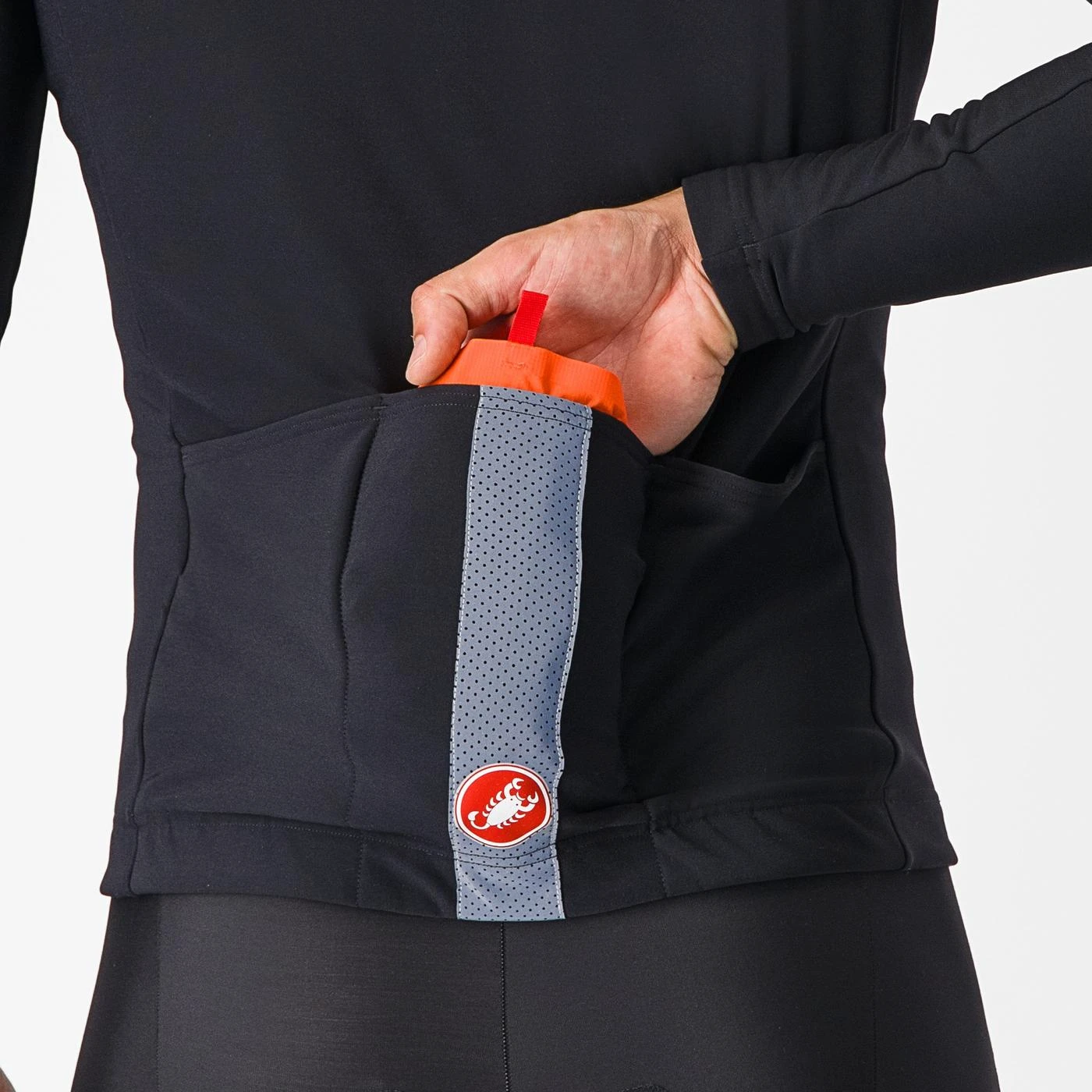 6. Jacheta de ploaie Castelli Emergency 2, pentru barbati, portocaliu briliant, S Portocaliu Briliant, S