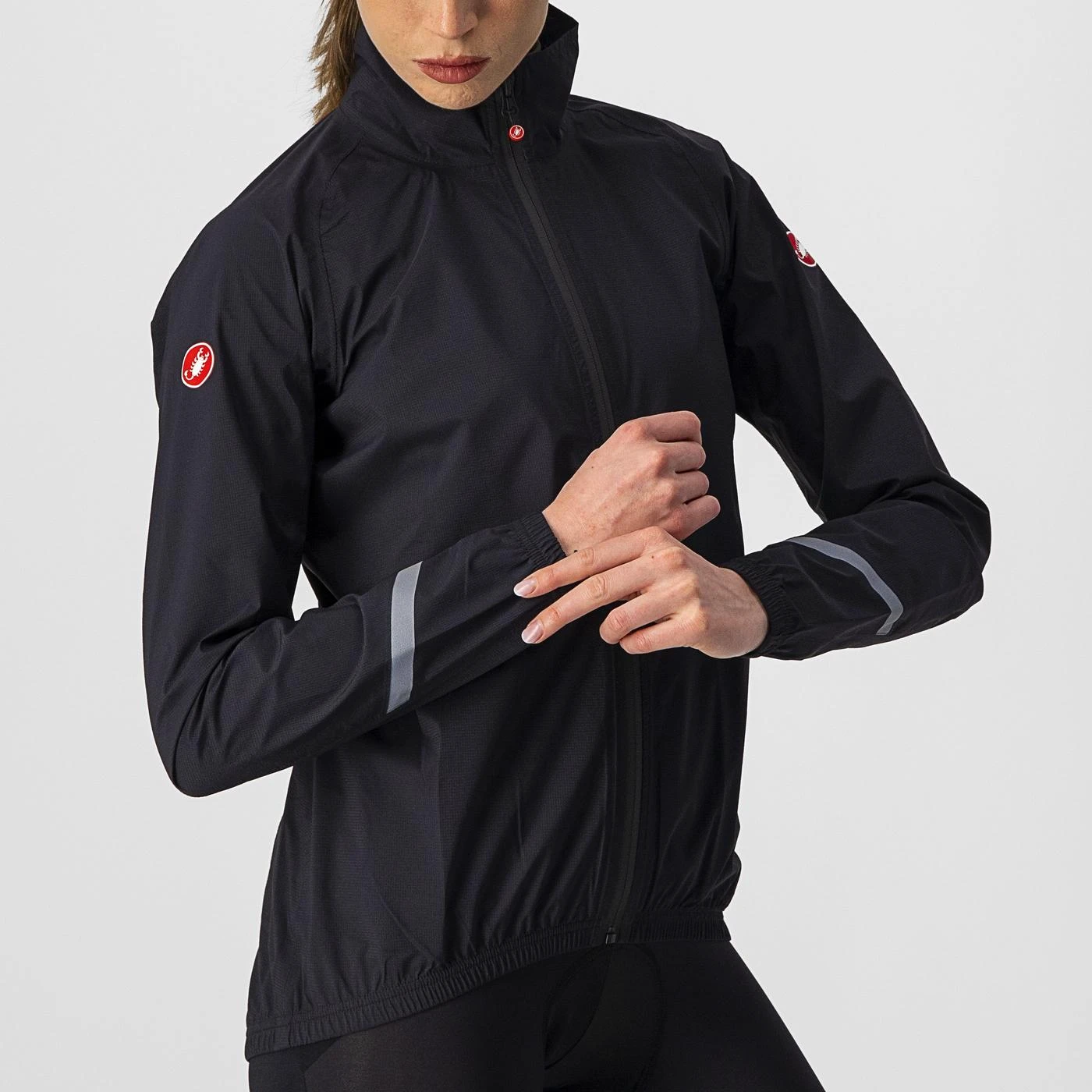 3. Jacheta de ploaie Castelli Emergency 2 W, pentru femei, negru deschis, XL Negru Deschis, XL