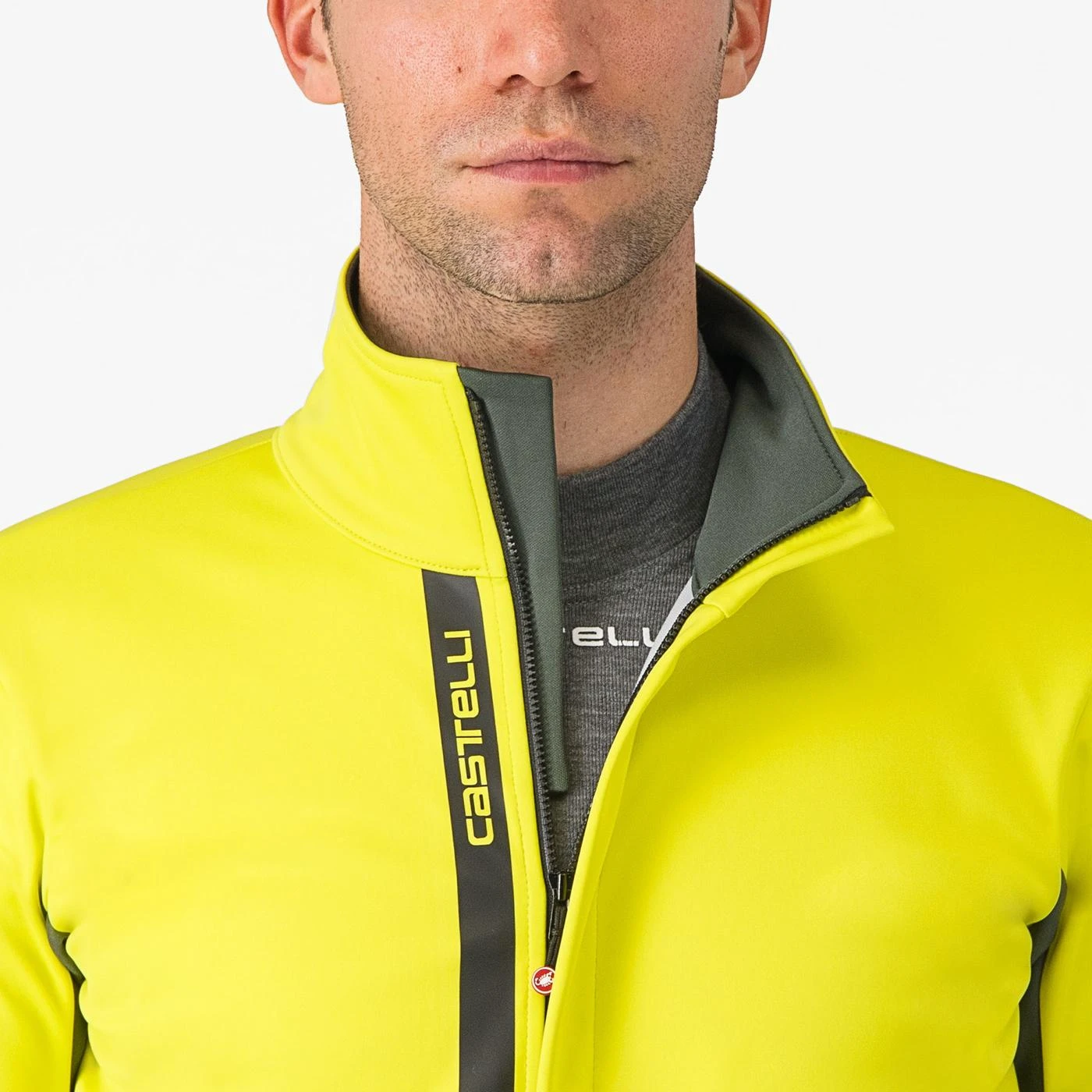 3. Jacheta Castelli Entrata, galben sulf kaki, XXL XXL, Galben fluo