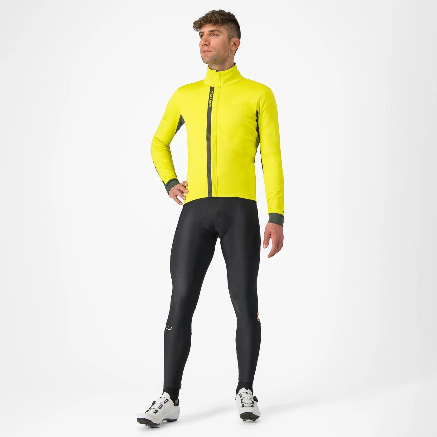 6. Jacheta Castelli Entrata, galben sulf kaki, XXL XXL, Galben fluo
