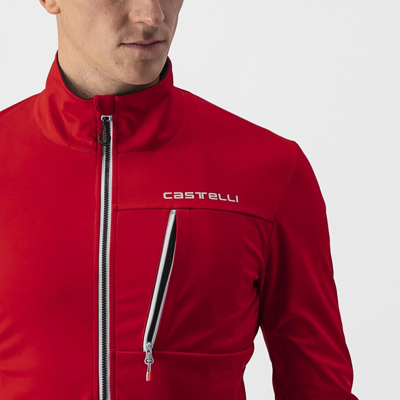 8. Jacheta Castelli Go, rosu gri argintiu, S S, Rosu/Argintiu