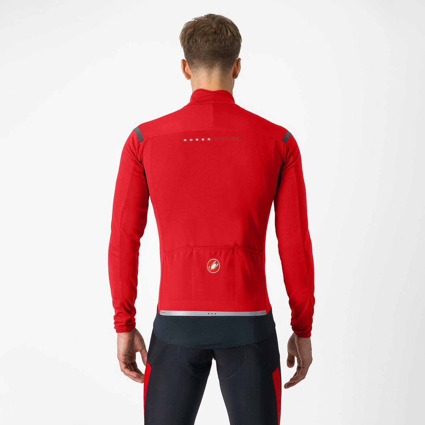 2. Jacheta Castelli Perfetto RoS 2, rosu aprins negru reflex, S S, Rosu/Negru