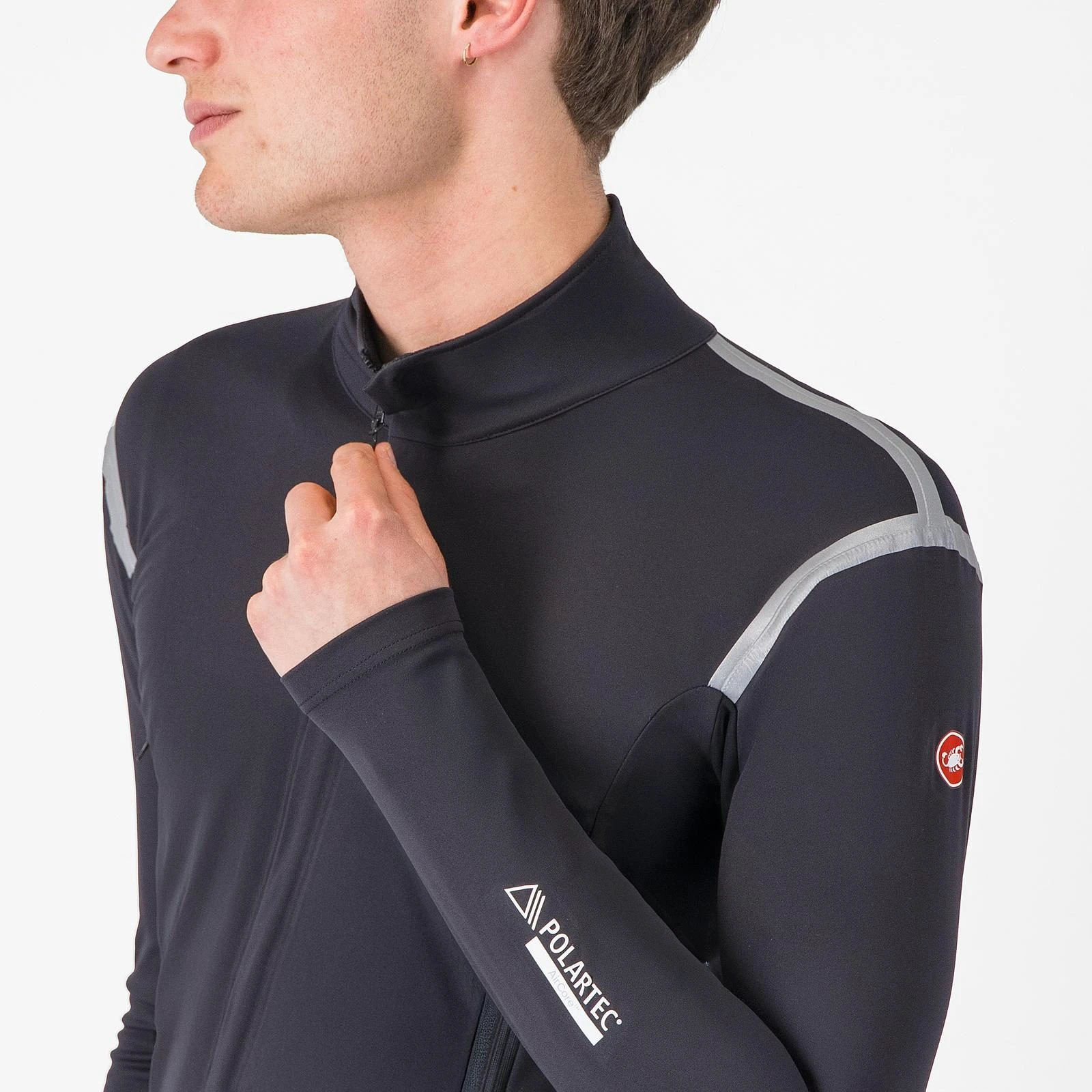 3. Jacheta Castelli Perfetto RoS 3, pt barbati, negru deschis argintiu reflex, XL Negru Deschis/Argintiu Reflex, XL