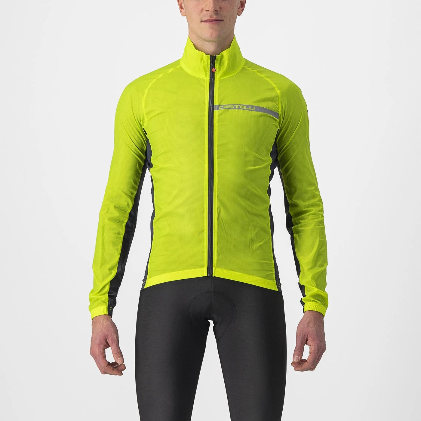 Jacheta de vant Castelli Squadra Stretch, pt barbati, lime electric gri inchis, L Lime Electric/Gri Inchis, L - 107039