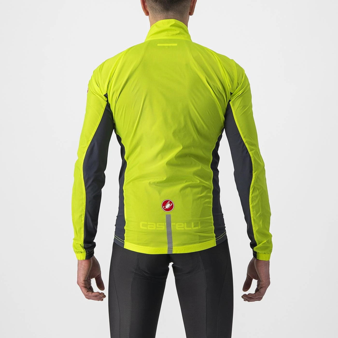2. Jacheta de vant Castelli Squadra Stretch, pt barbati, lime electric gri inchis, M Lime Electric/Gri Inchis, M