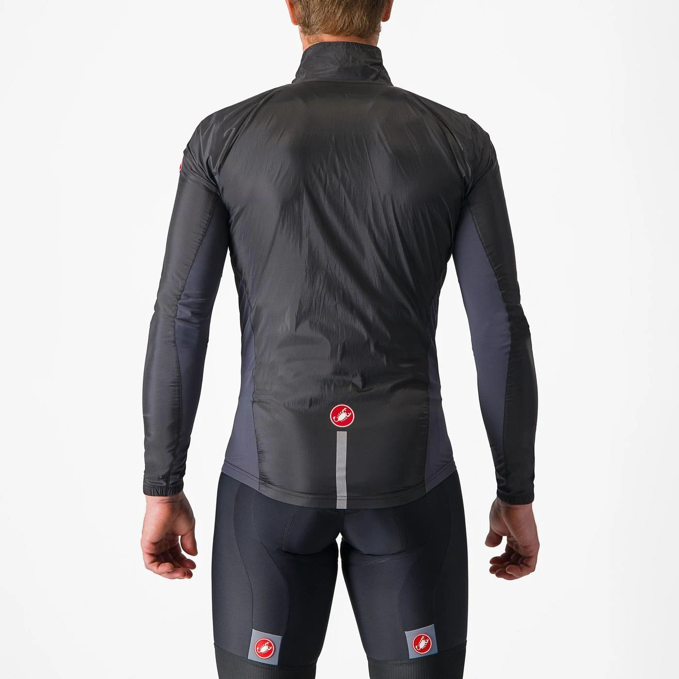 2. Jacheta de vant Castelli Squadra Stretch, pt barbati, negru deschis gri inchis, XXXL Negru Deschis/Gri Inchis, XXXL