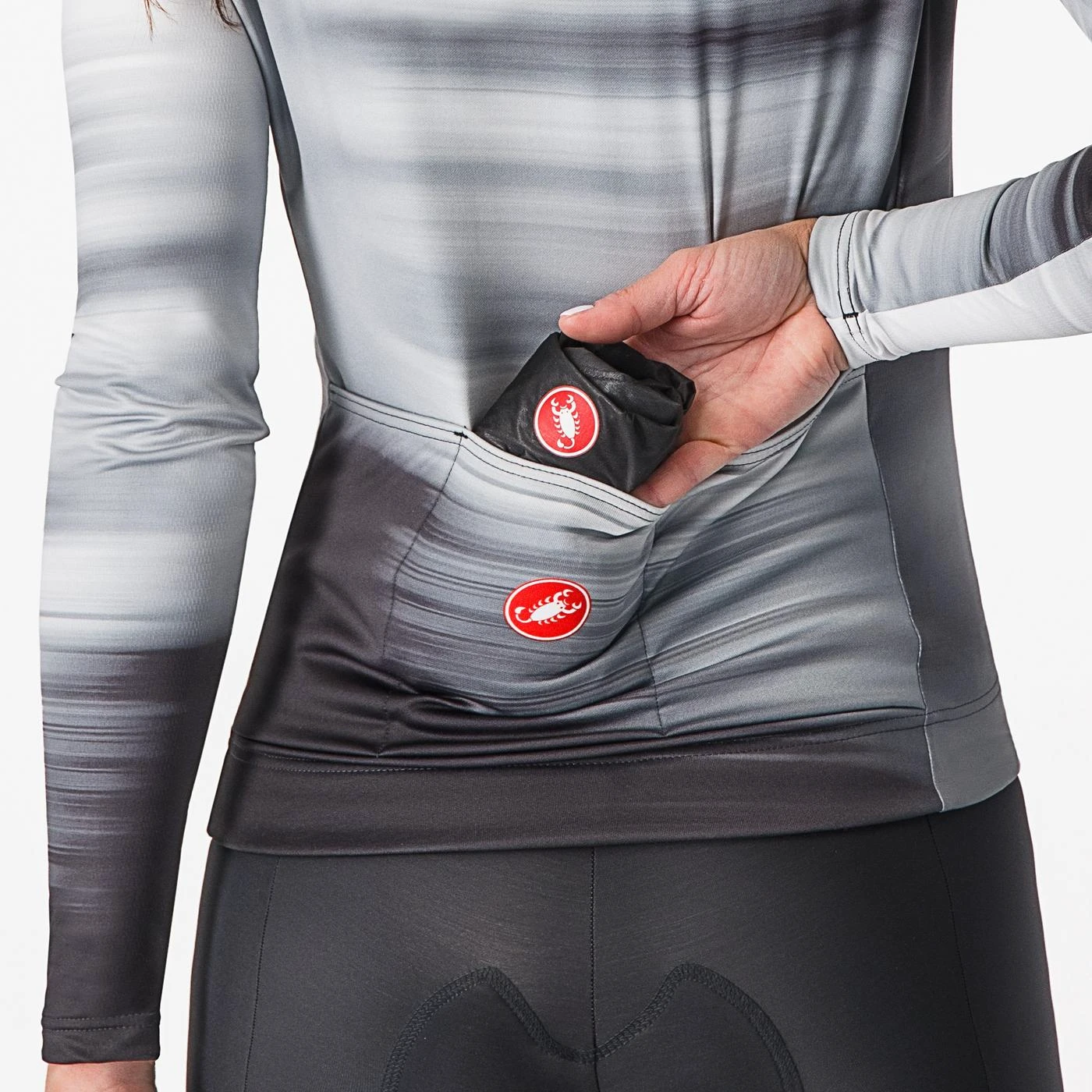6. Jacheta de vant Castelli Squall Shell W, de dama, negru deschis gri argintiu, L Negru Deschis/Gri Argintiu, L
