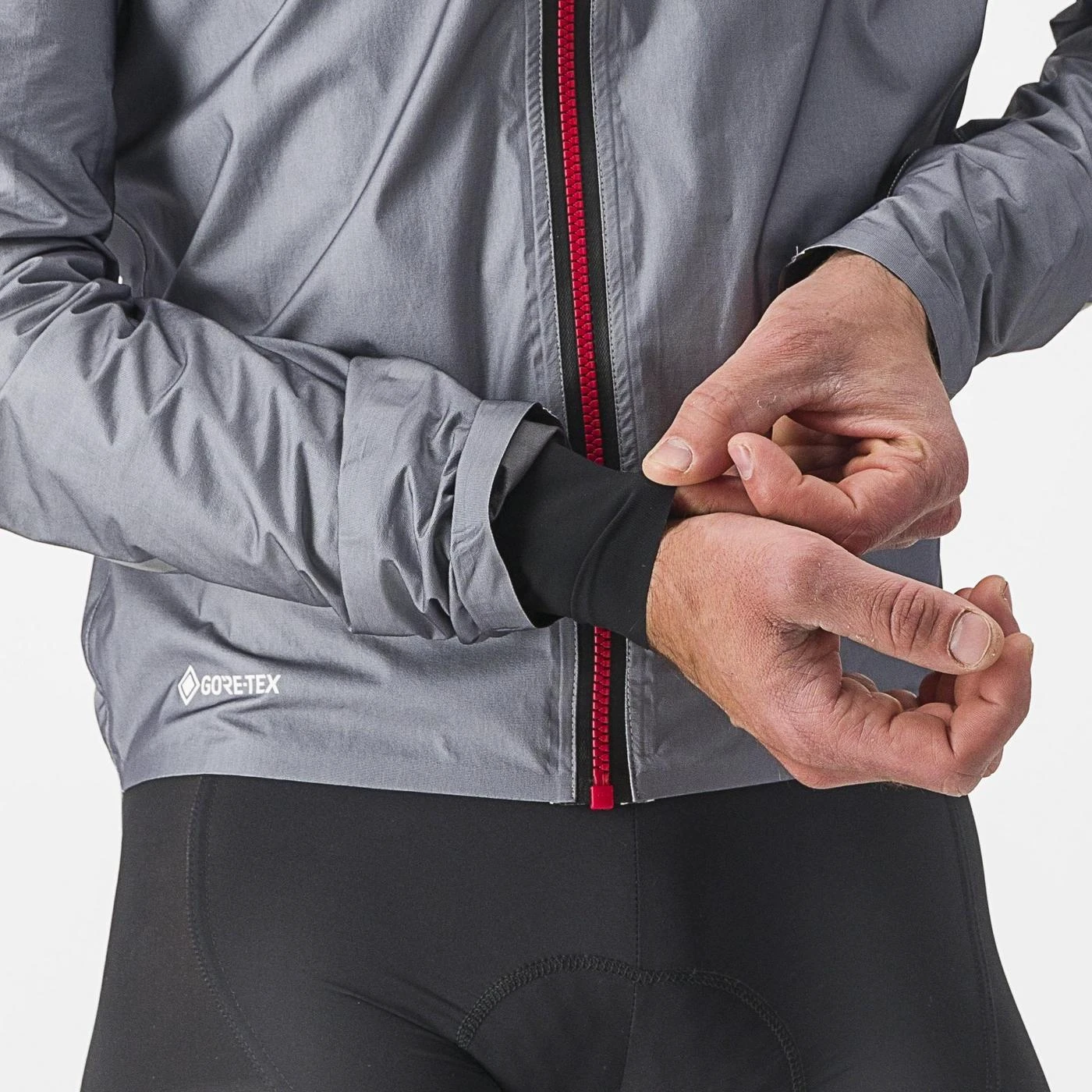 5. Jacheta de ploaie Castelli Tempesta Lite, pentru barbati, gri, XL Gri, XL