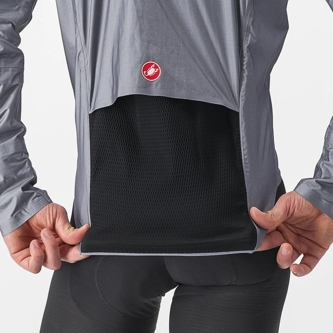 3. Jacheta de ploaie Castelli Tempesta Lite, pentru barbati, gri, XL Gri, XL