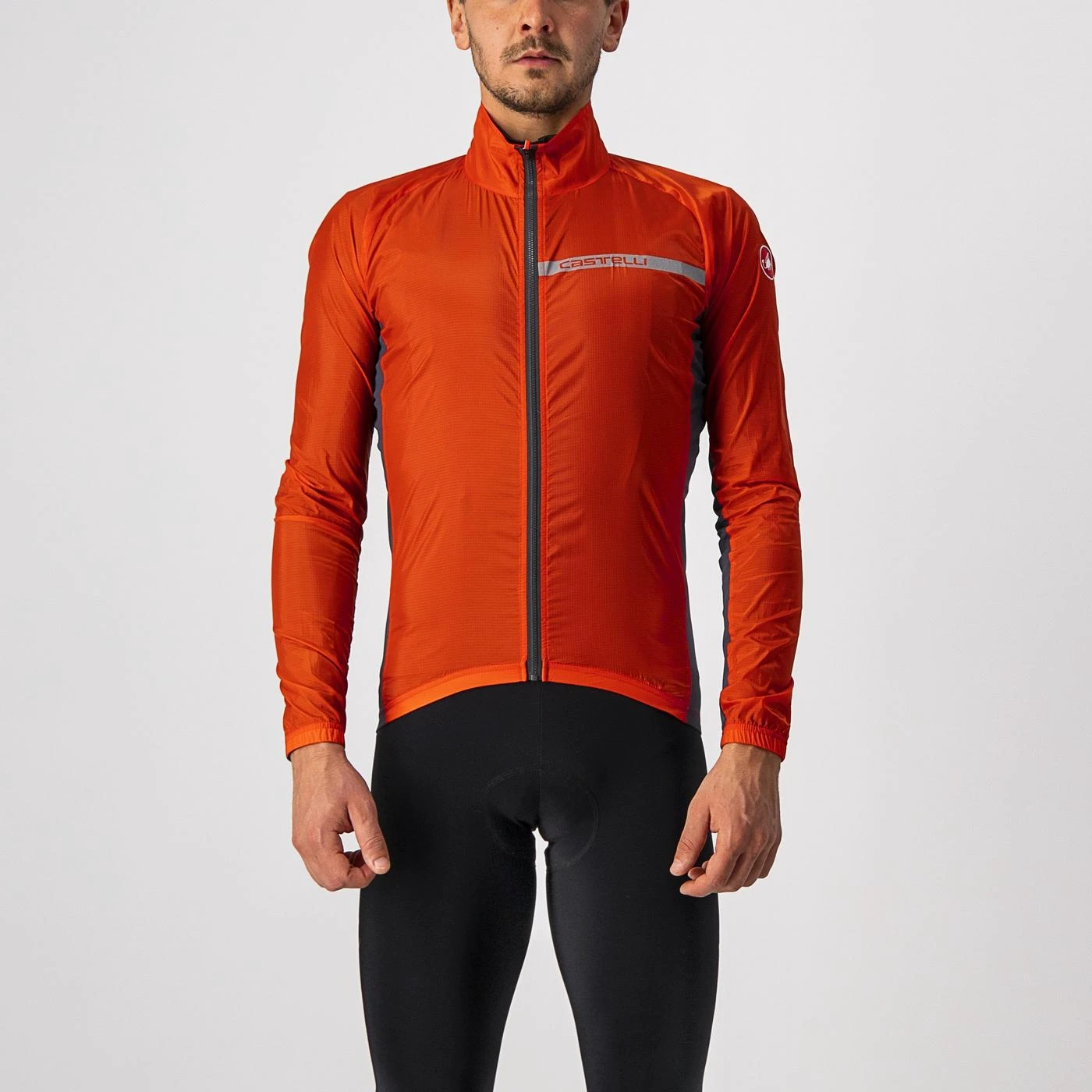 Jacheta de vant Castelli Squadra Stretch, Rosu Antracit, S S, Rosu/Antracit - 105936