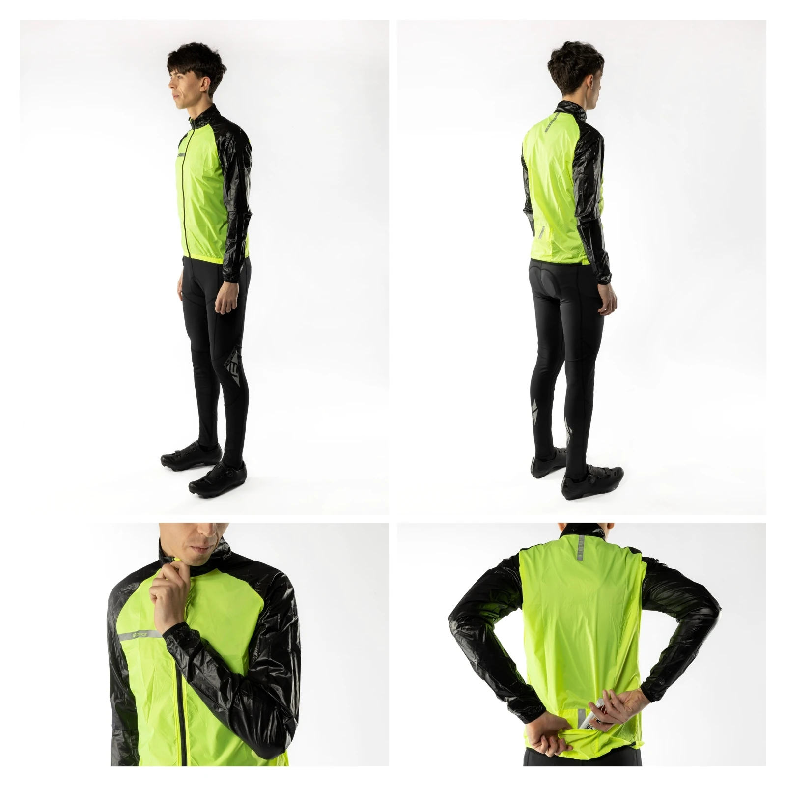 3. Jacheta Force Windpro Fluo Negru XL XL, Galben fluo/Negru
