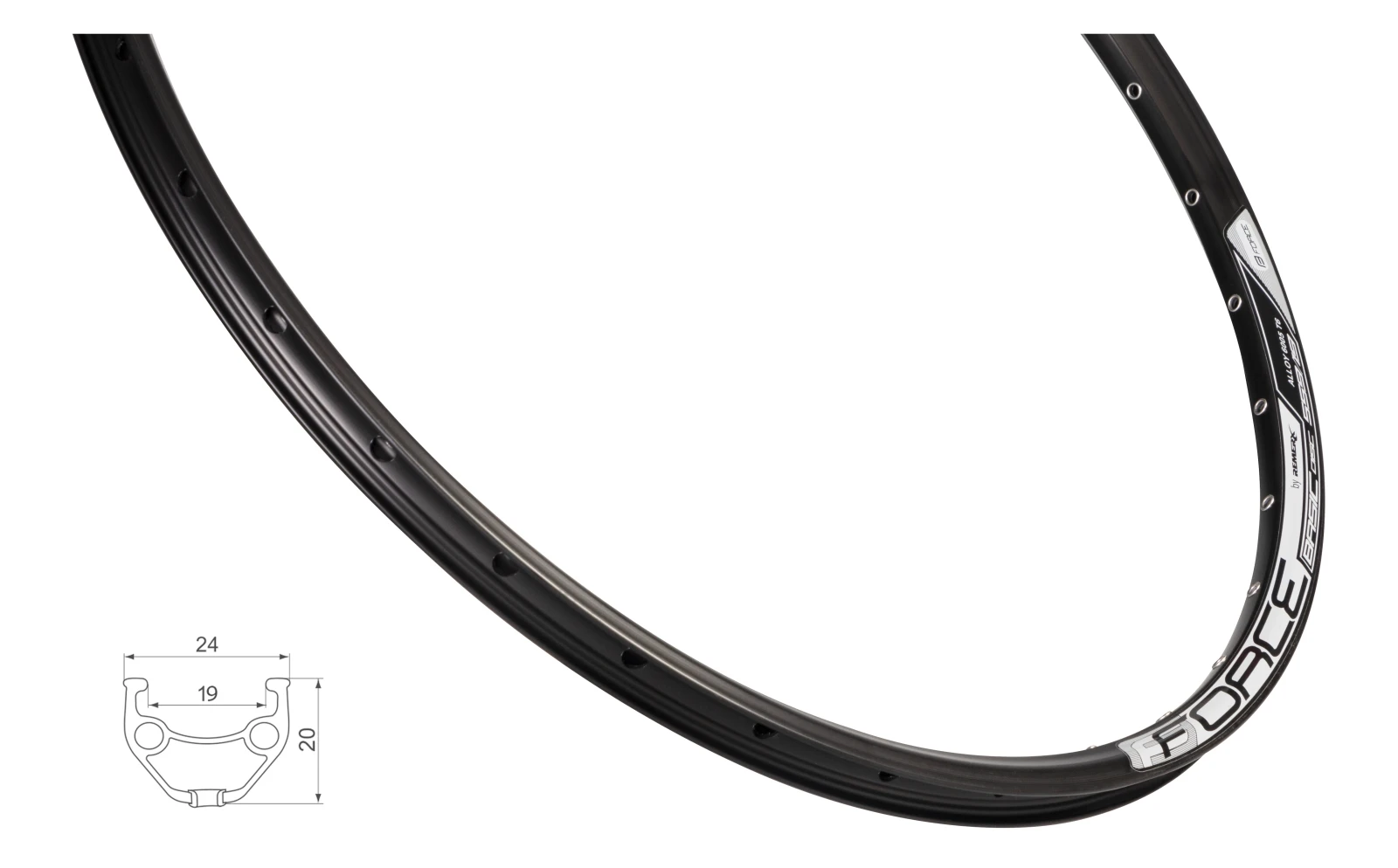 1. Janta Force Basic Disc 559x18 36H neagra 36H, Negru
