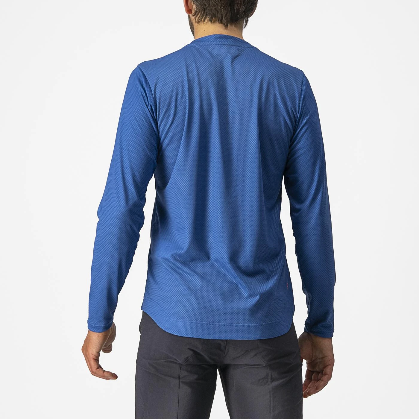 2. Jersey cu maneca lunga Castelli Trail Tech LS Tee, Albastru Negru, XL XL, Albastru/Negru