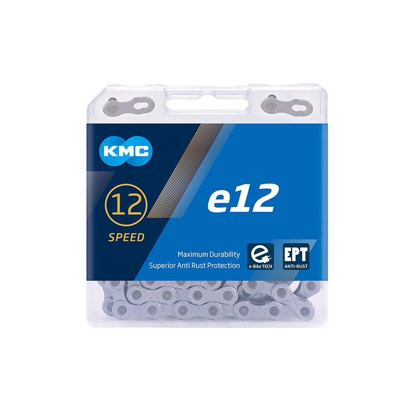 2. Lant KMC E12 EPT 12 vit, 130 zale Ebike, Argintiu