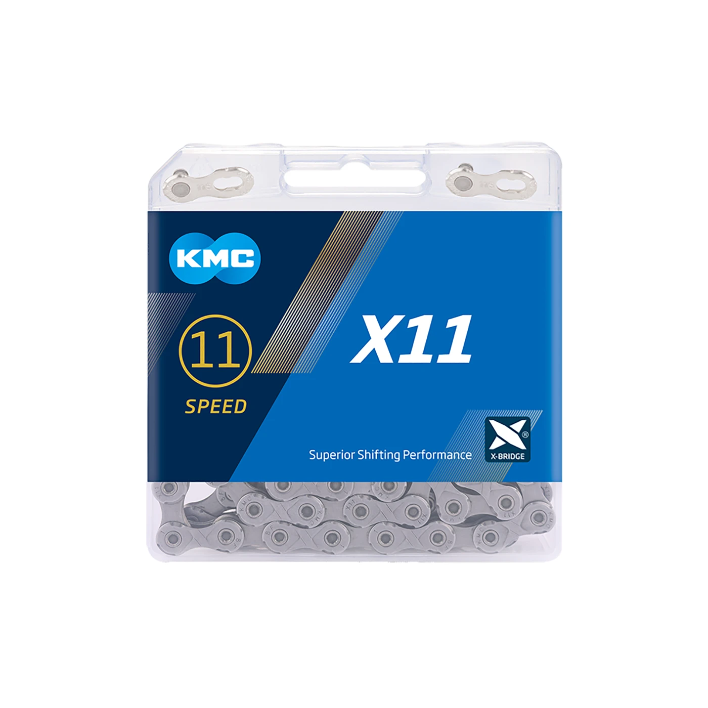 2. Lant KMC X11R Grey, 11 vit, Argintiu, 118 zale 118L