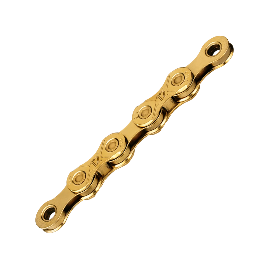 1. Lant lubrifiat cu ceara KMC X12 Waxed Ti-N Gold 12 viteze 126 Zale