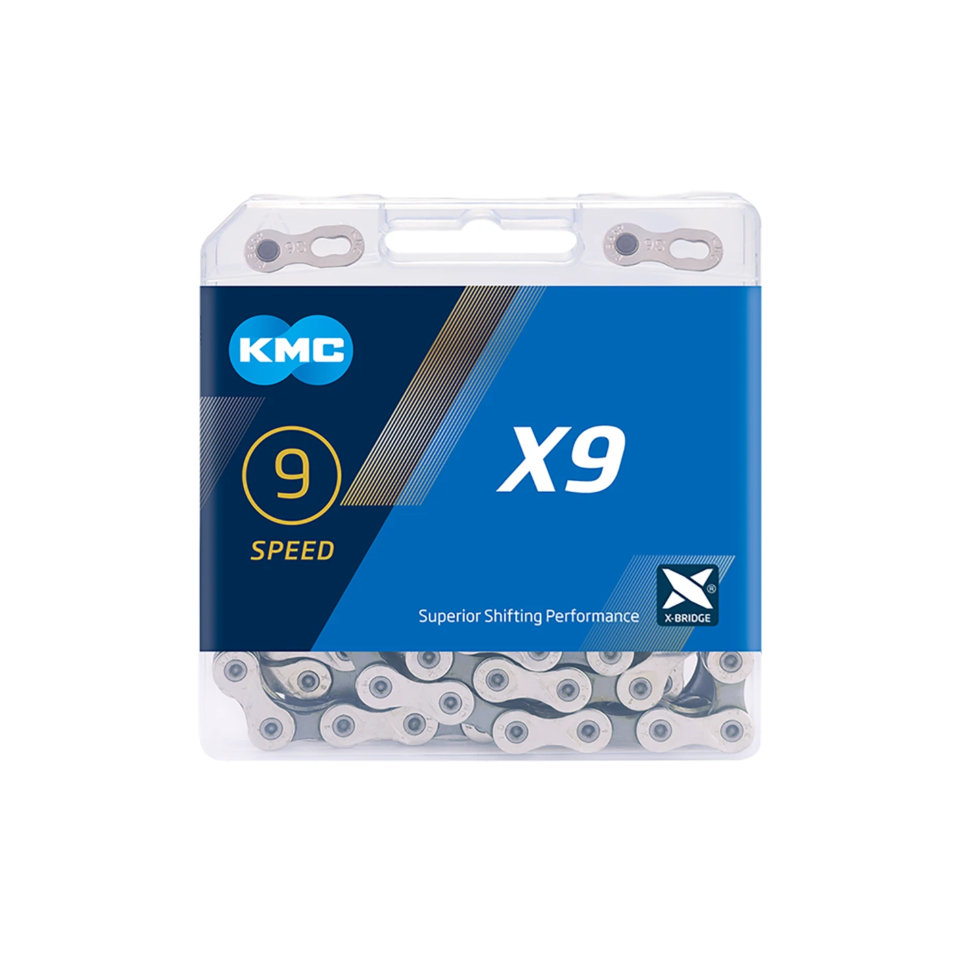 2. Lant KMC X9 Silver Grey 9 vit, 114 zale 114L
