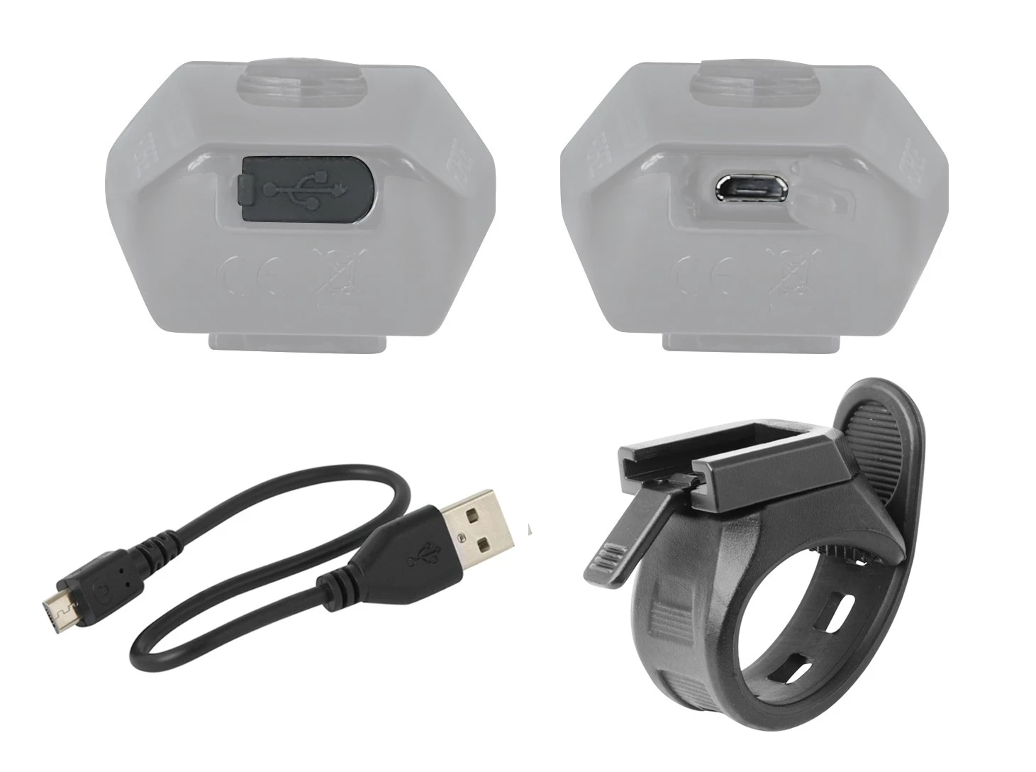 2. Lumina fata Force Bug USB 400Lm Negru