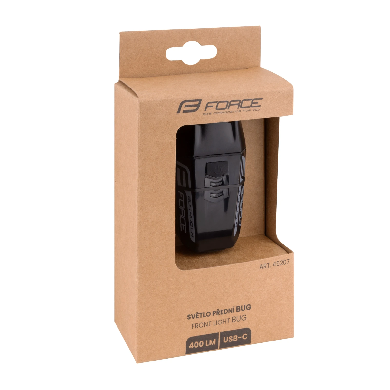 4. Lumina fata Force Bug USB 400Lm Negru
