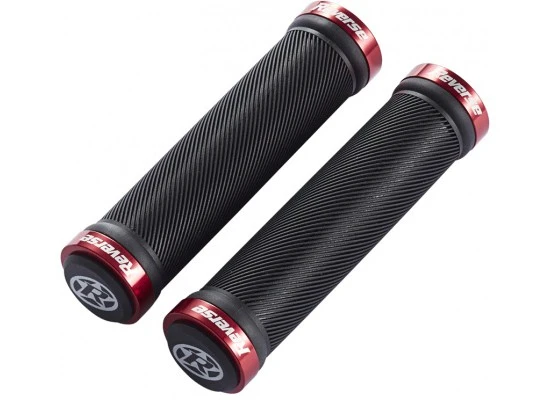 Mansoane Reverse Spin 30mm, Lock-On, lungime 130mm, Negru Rosu Negru/Rosu - 101239