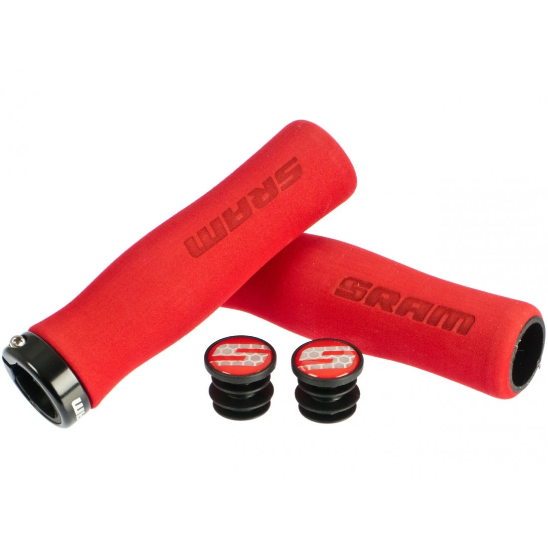 2. Mansoane Sram Locking Grips Contour Foam 129 Rosu Negru Rosu/Negru