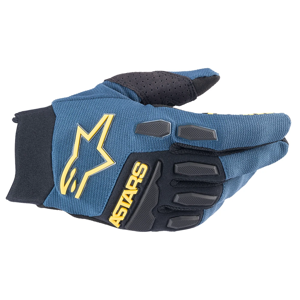 Manusi Alpinestars Freeride Albastru Navy Galben Sulphur L L, Bleumarin/Galben - 106361