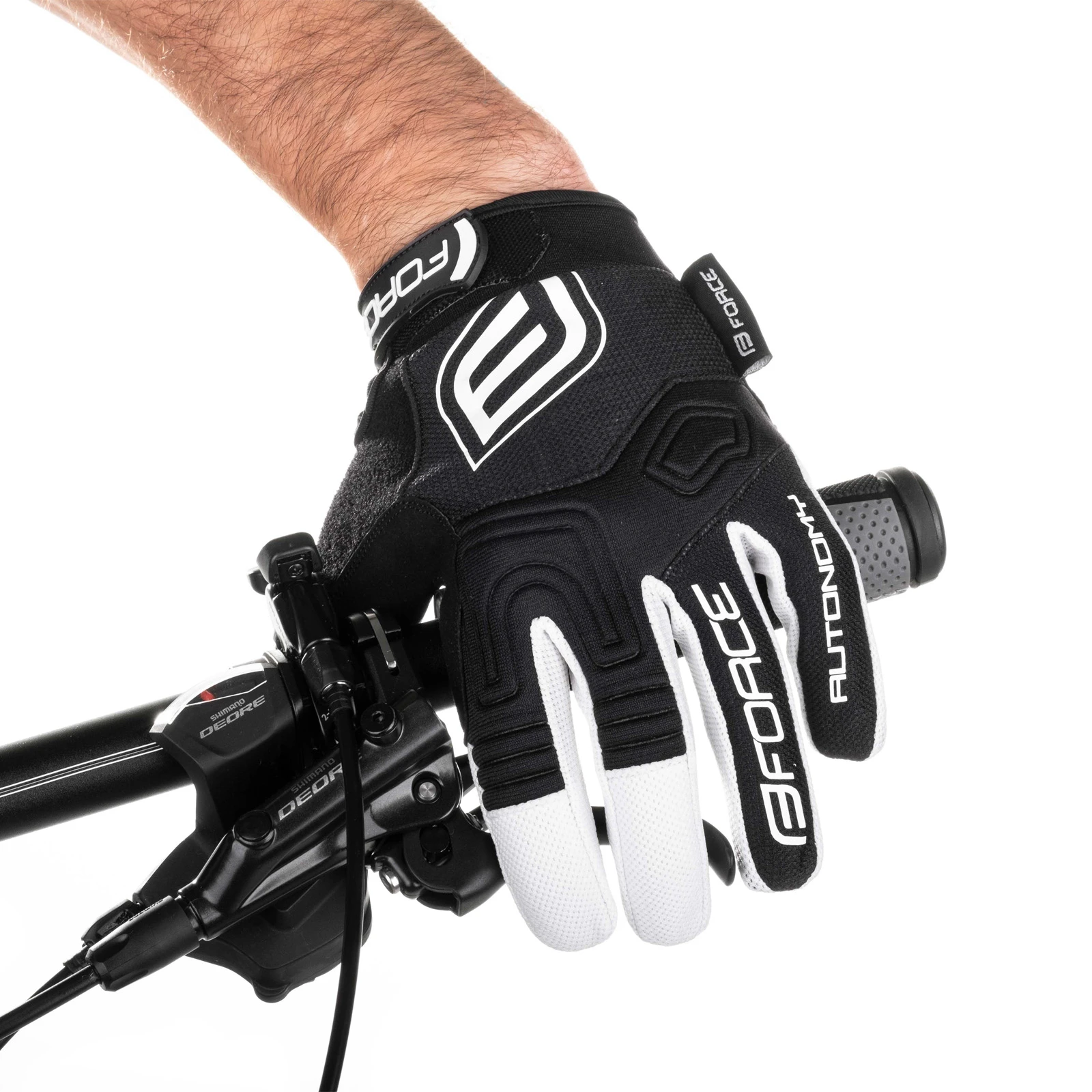 3. Manusi MTB Force Autonomy negre XXL Negru/Alb, XXL
