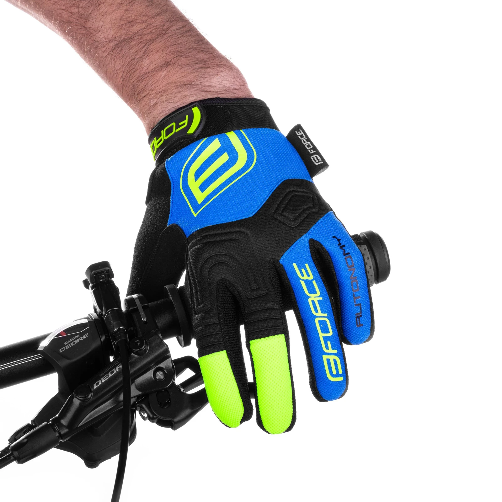 3. Manusi Force Autonomy F 17 Black Blue XS XS, Negru/Albastru/Galben fluo