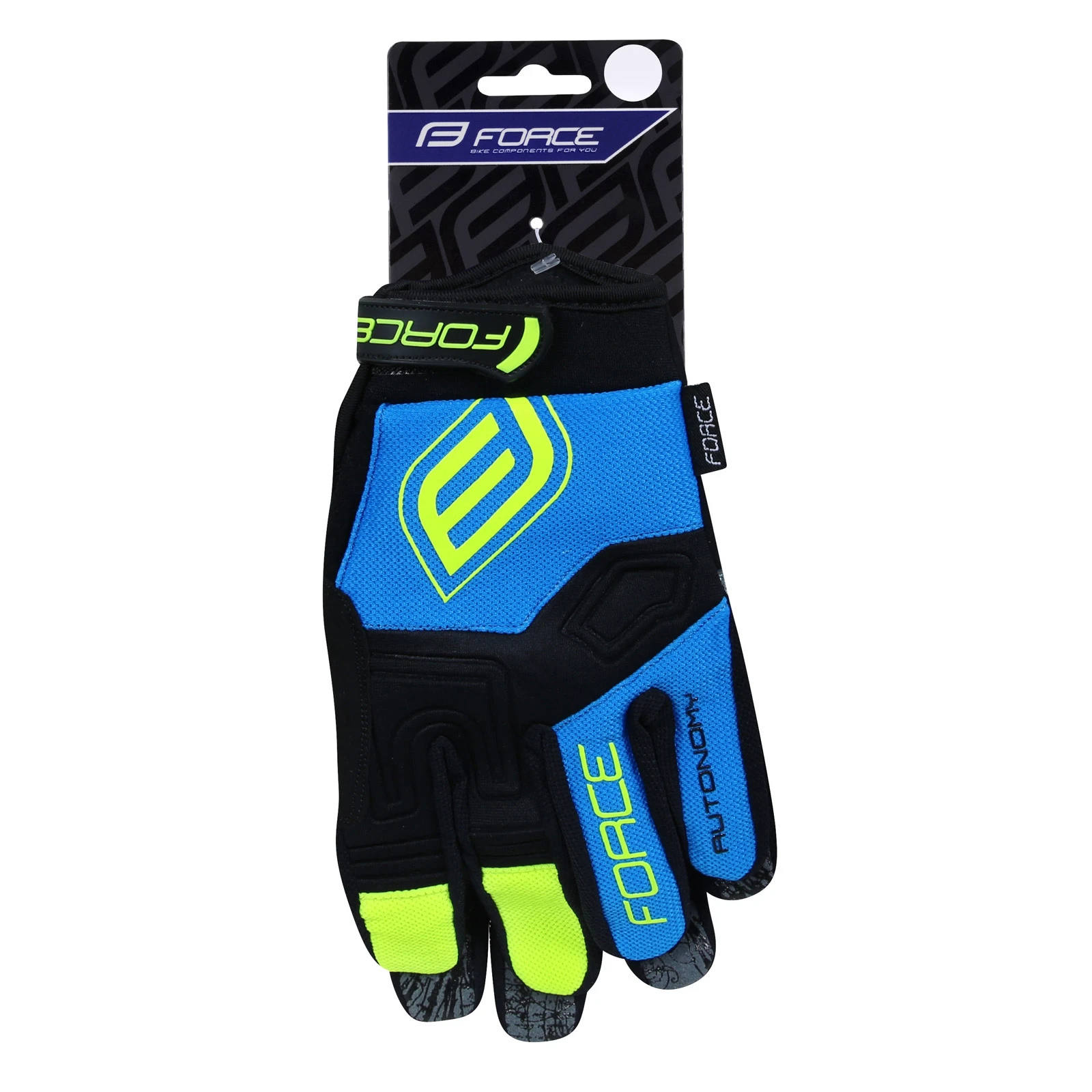 2. Manusi Force Autonomy F 17 Black Blue XS XS, Negru/Albastru/Galben fluo