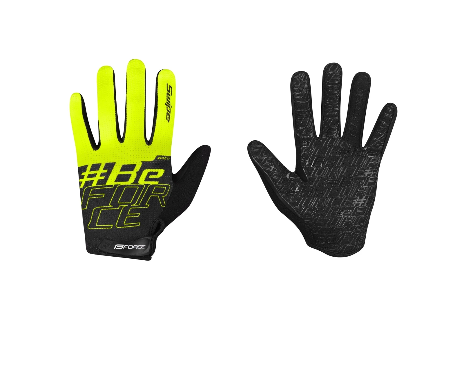 1. Manusi Force Kid MTB Swipe verde negru M M, Galben fluo/Negru