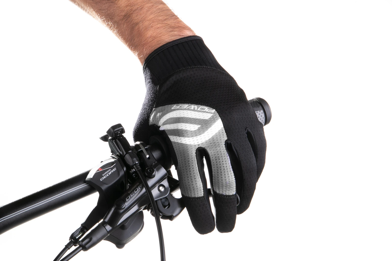 3. Manusi Force MTB Power, negru gri, XL XL, Gri/Negru