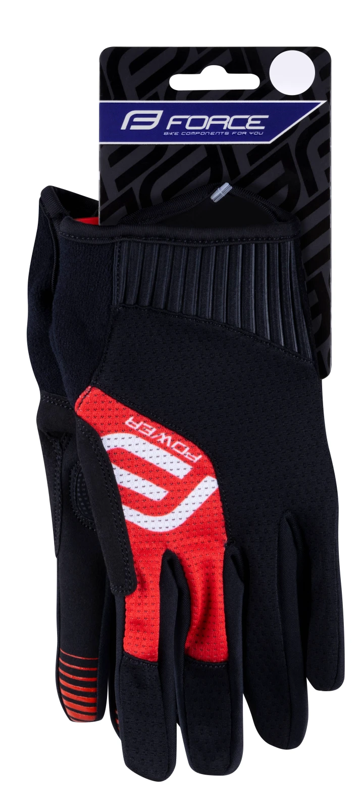3. Manusi Force MTB Power, negru rosu, L L, Rosu/Negru