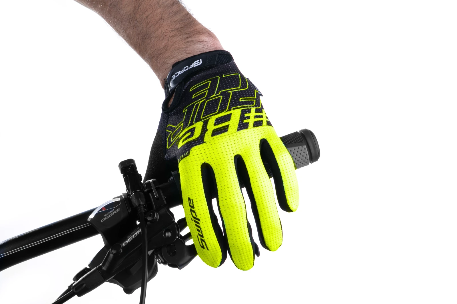 2. Manusi Force MTB Swipe Galben Fluo Negru M M, Galben fluo/Negru