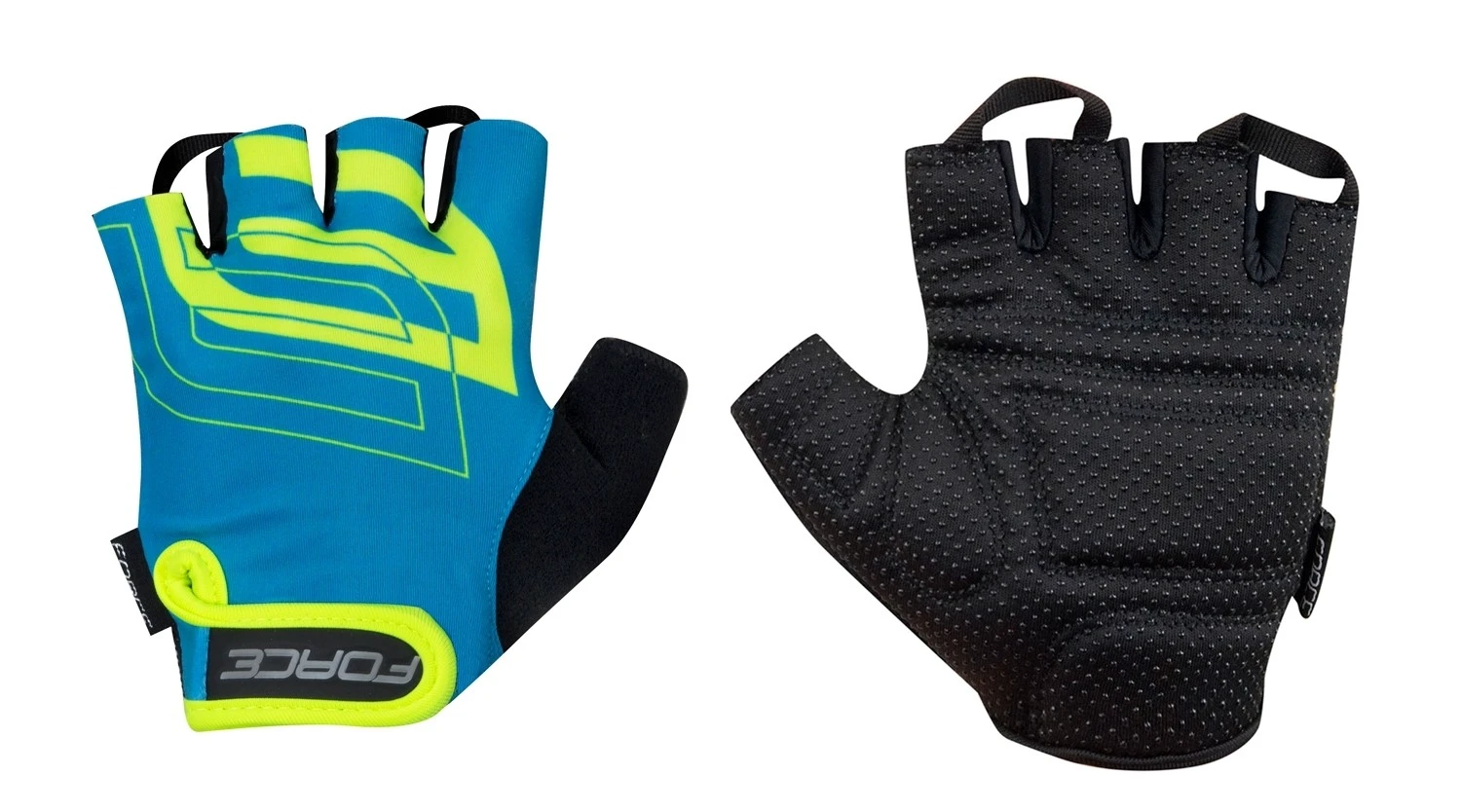 Manusi Force Sport albastru fluo L L, Albastru/Galben fluo/Negru - 101585