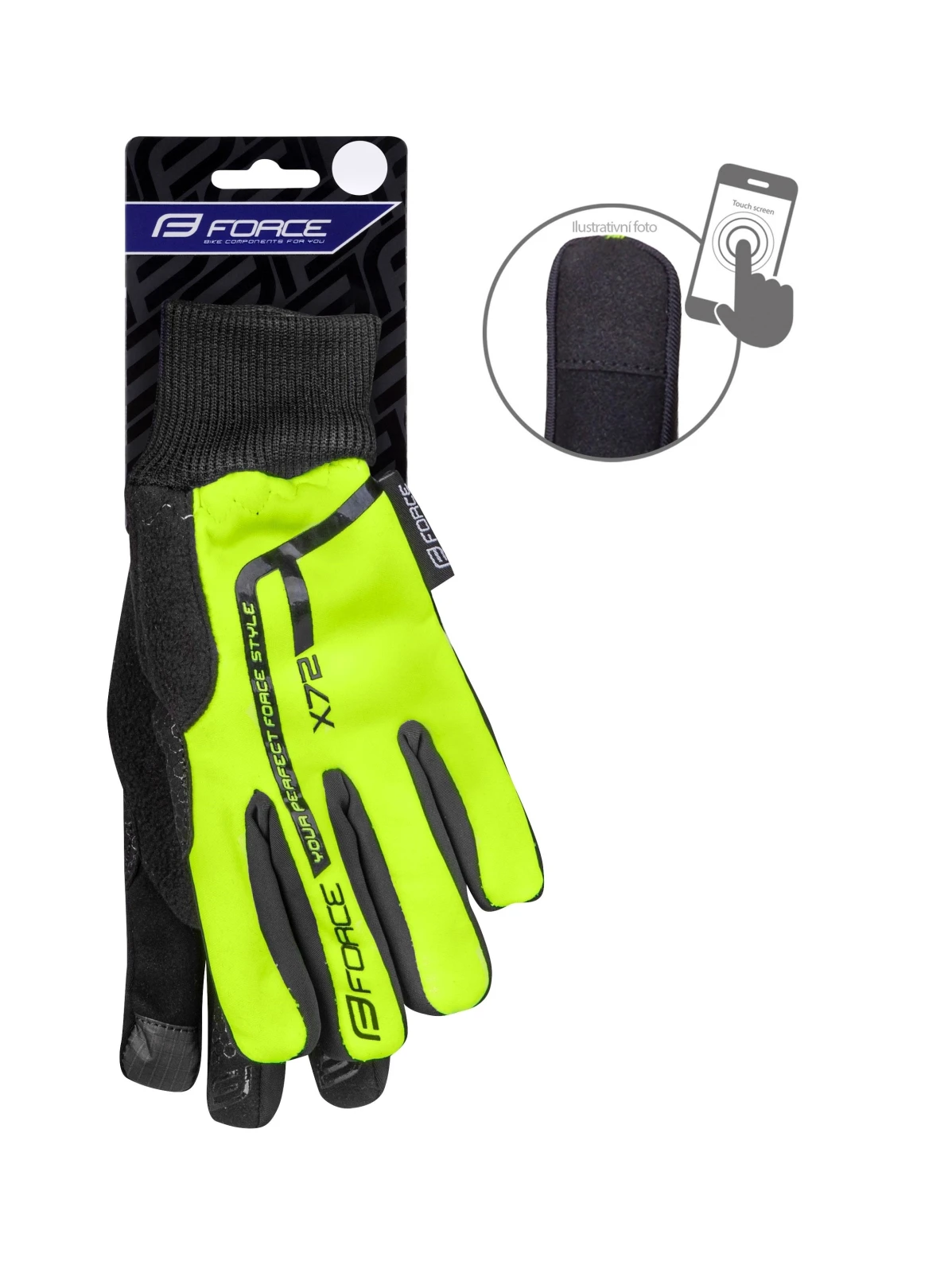2. Manusi iarna Copii Force X72 fluo M M, Galben fluo