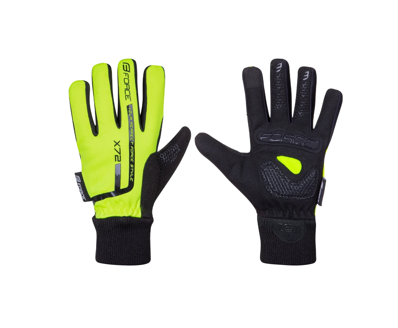 1. Manusi iarna Copii Force X72 fluo M M, Galben fluo