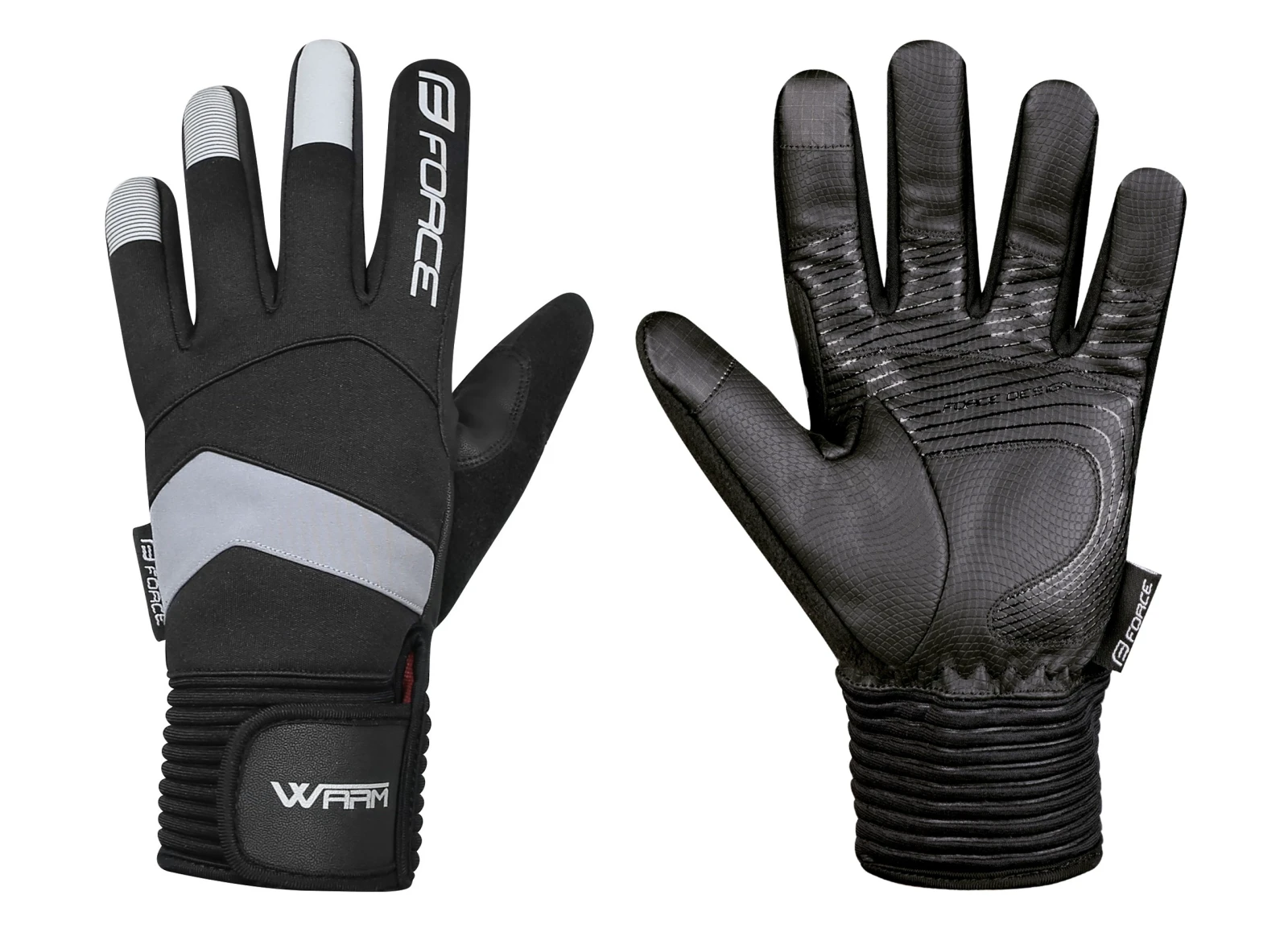 1. Manusi iarna Force Warm negre S S, Negru