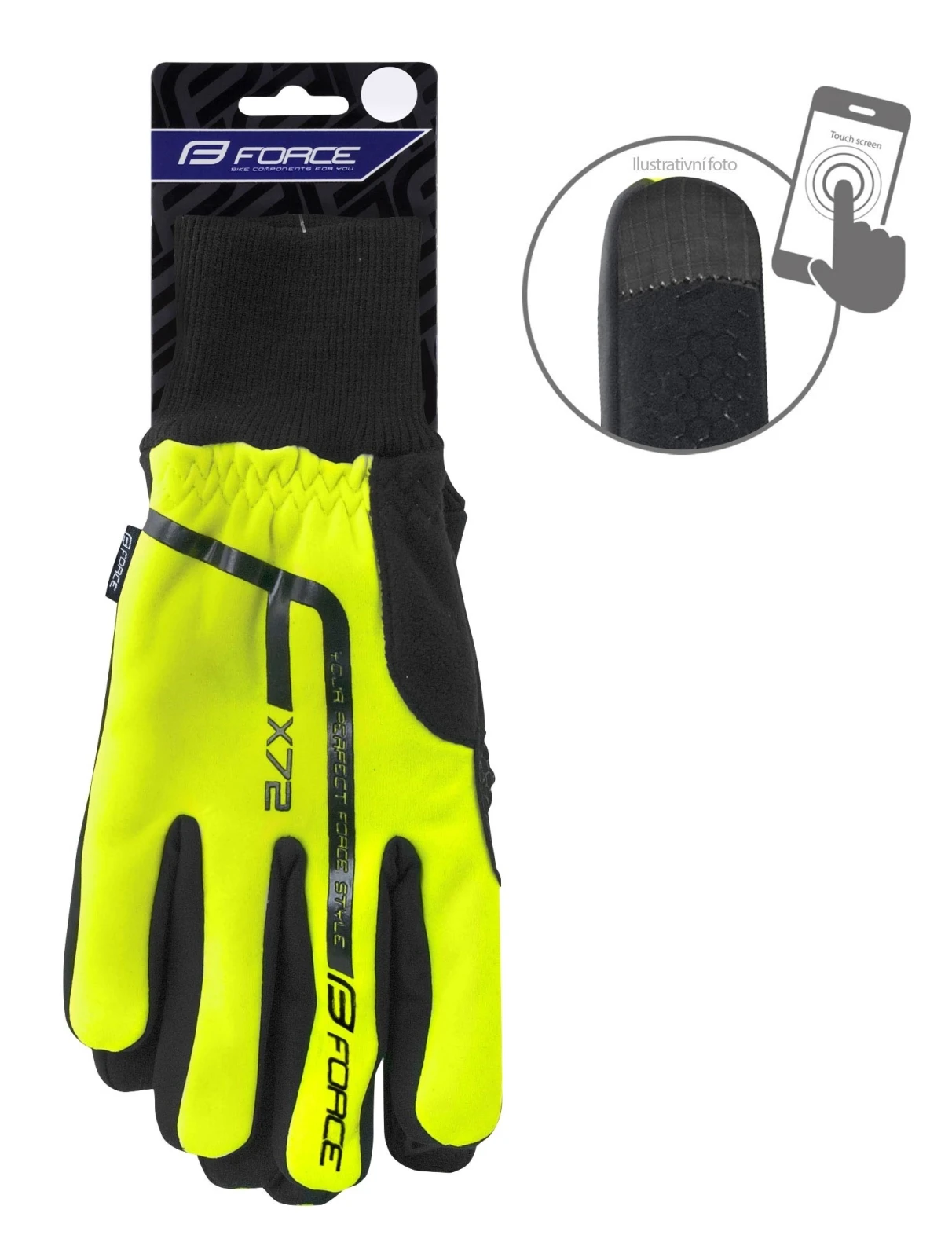 3. Manusi iarna Force X72 fluo M M, Galben fluo